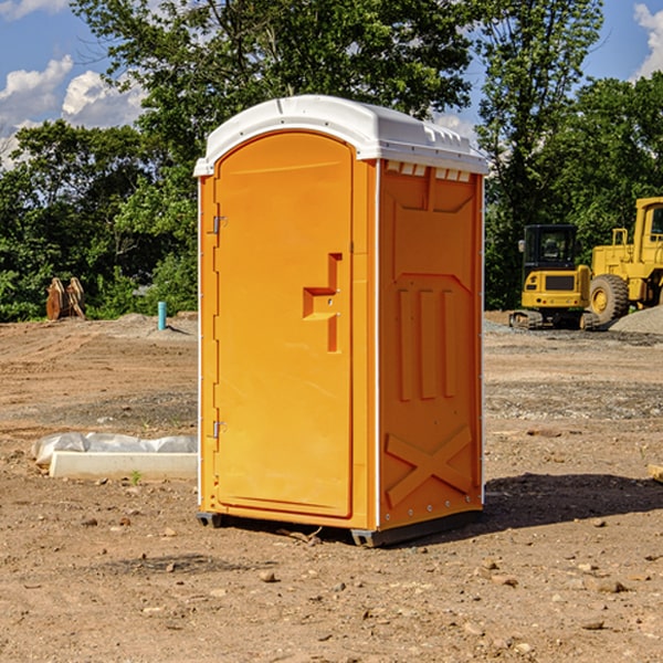 how often are the porta potties cleaned and serviced during a rental period in Chicopee